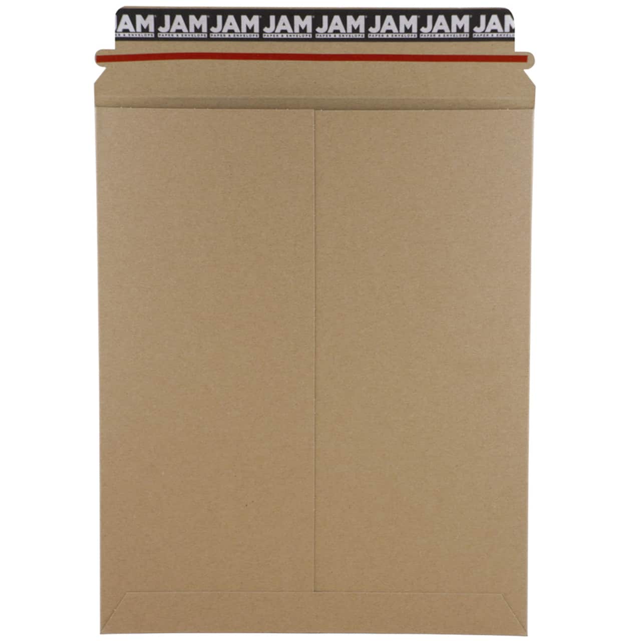 JAM Paper 9.75" x 12.25" Brown Kraft Flat Photo Mailer Peel & Seal Closure Envelopes, 6ct.